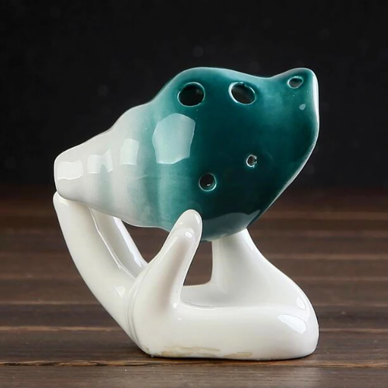 Мини-флейта с 6 отверстиями цветная Глазурованная Керамическая Флейта