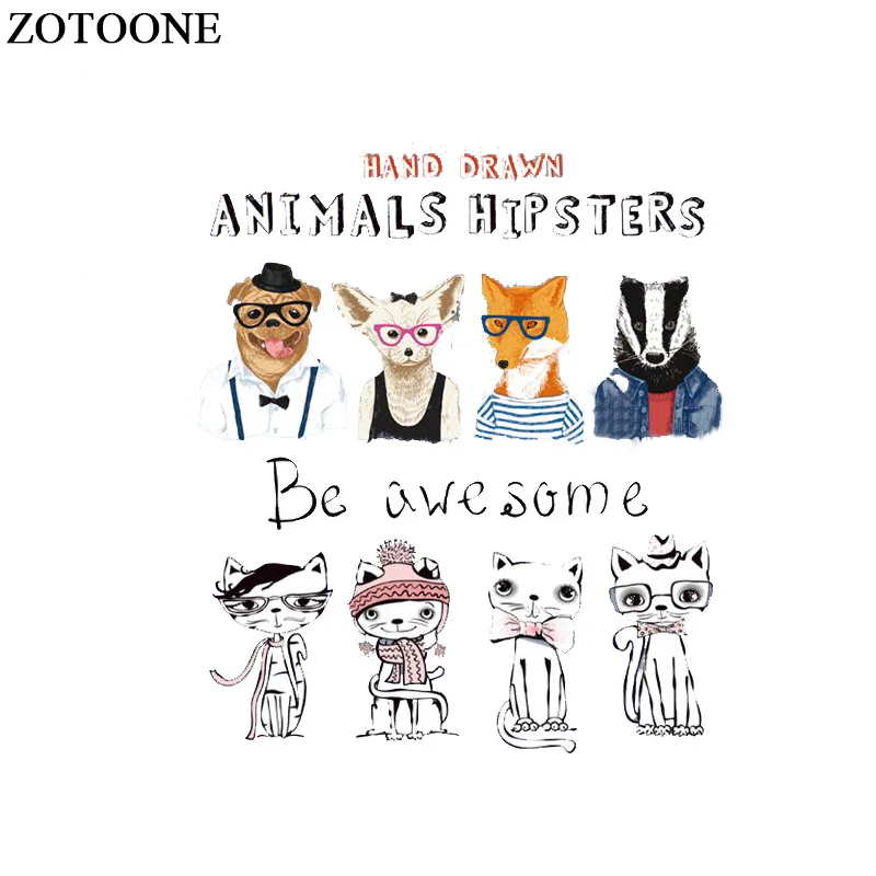 ZOTOONE Милая картинка с животными железная переводная для детей одежда собак кошек