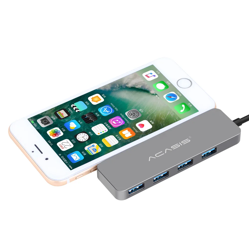 Acasis usb хаб 3 0 Высокоскоростной Алюминиевый 4 портовый концентратор USB