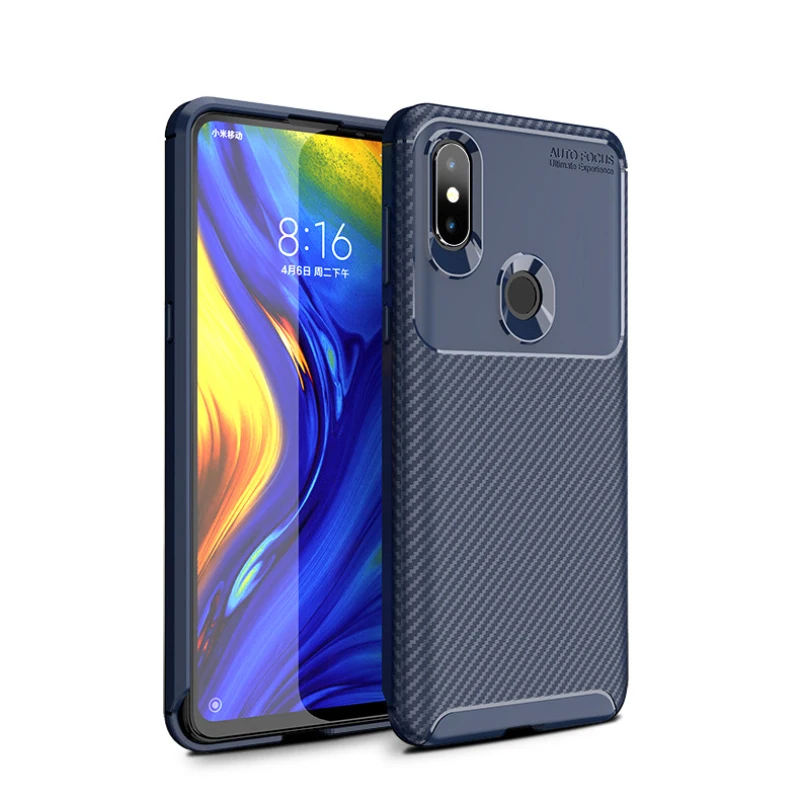 Чехол для Redmi Note7 классический цветной Мягкий ТПУ/углеродное волокно чехол с