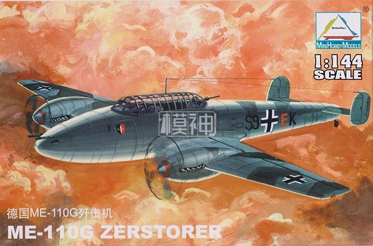 1: 144 Германия ME-110G ZERSTORER истребитель второй мировой войны Военная сборка модель самолета