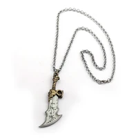 game god of war necklace sword blades of chaos olympus kratos necklaces jewelry classic weapons pendant for men