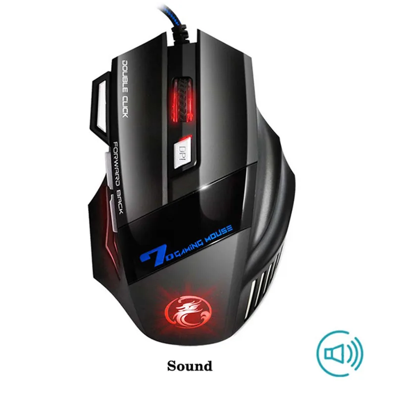 X7 Black sound IMice Проводная игровая клавиатура имитация механической клавиатуры светодиодный с подсветкой USB X7 игровая мышь геймер клавиатура для ПК настольный компьютер - Цвет: X7 Black sound