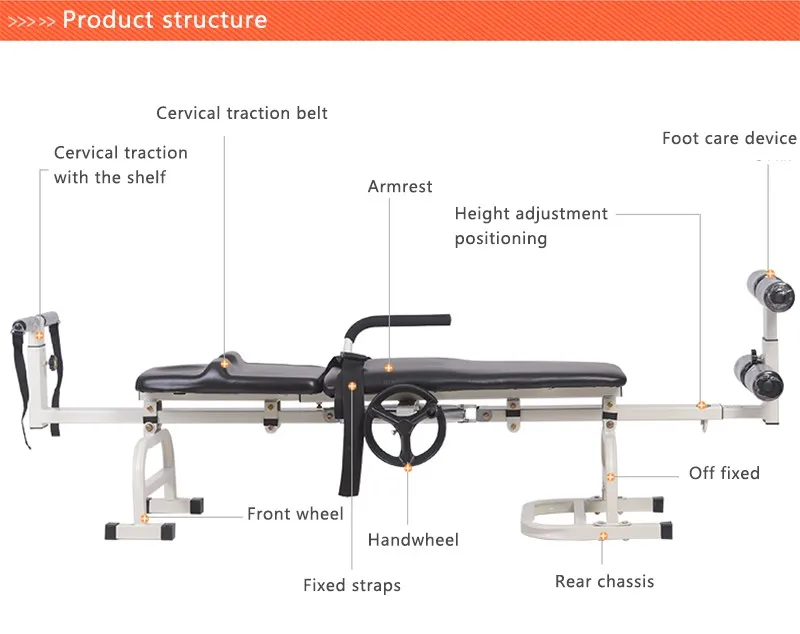 New Therapy Massage Bed Table Cervical Lumbar Traction Bed Traction Bed Body Stretch Spine Ankle Vertebra Fatigue Minor Injurie