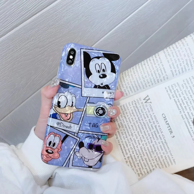 Забавный Мягкий ТПУ чехол с изображением Минни Микки раковины для iphone XS MAX 6 6splus 7 7plus 8 8plus X XR XS MAX coque capa
