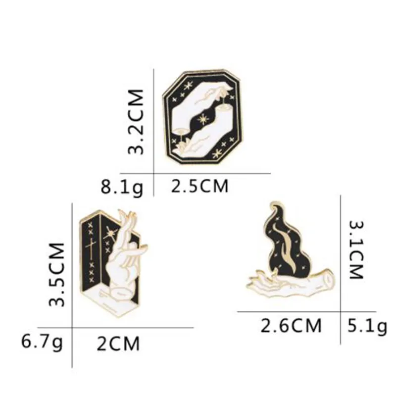 WKOUD волшебница брошь на палец ювелирное изделие черная ведьма и ручная