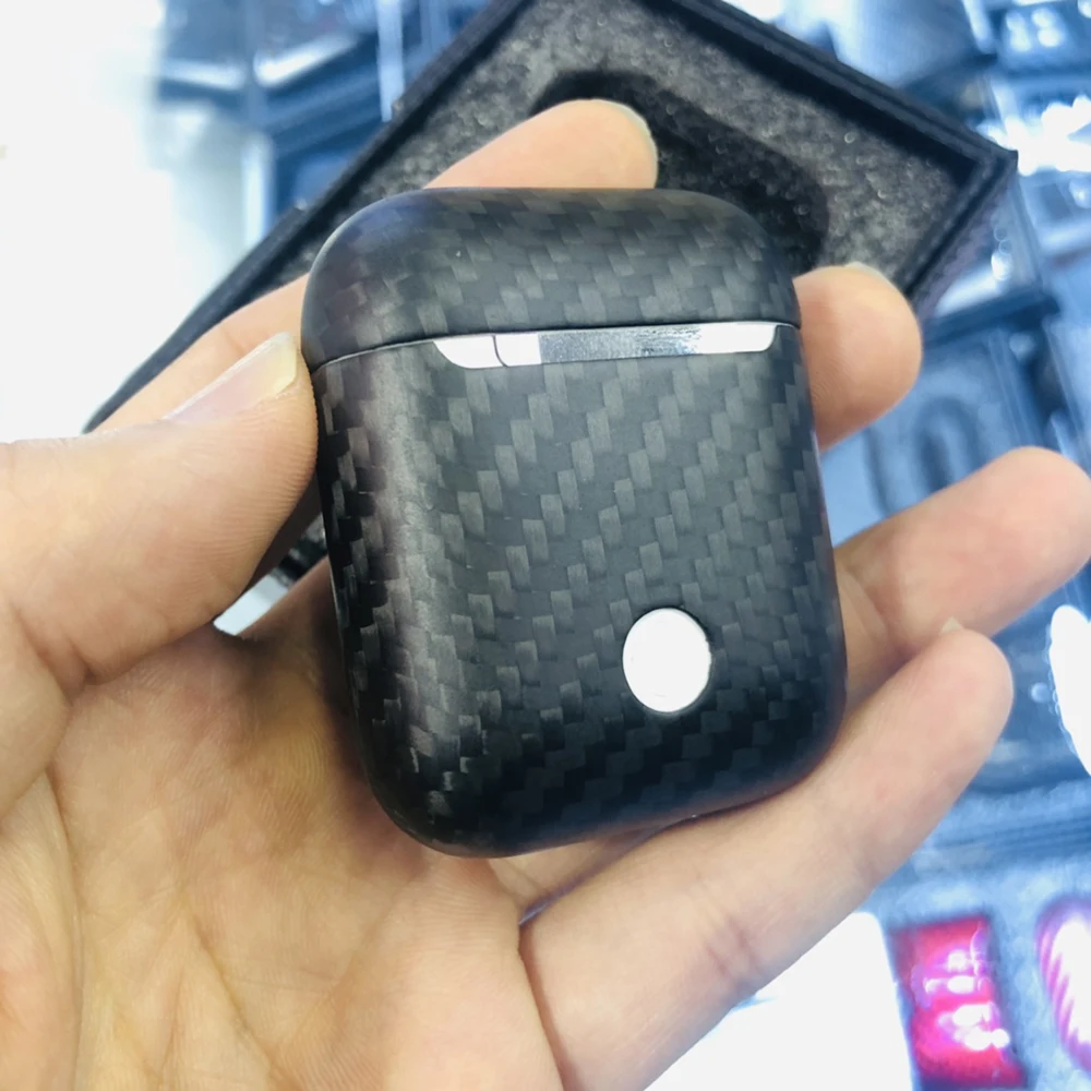Чехол из настоящего углеродного волокна для Apple AirPods, роскошный тонкий светильник, защитный чехол для наушников из углеродного волокна, чехол для AirPods, новинка