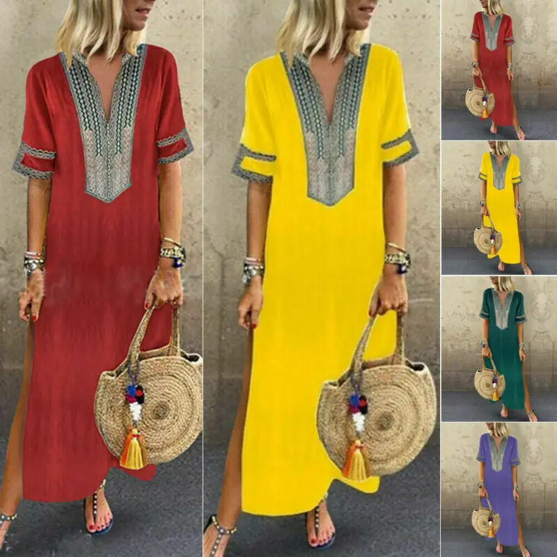 2019 vestidos de verano макси платье для девушек женское с принтом без рукавов Длинное