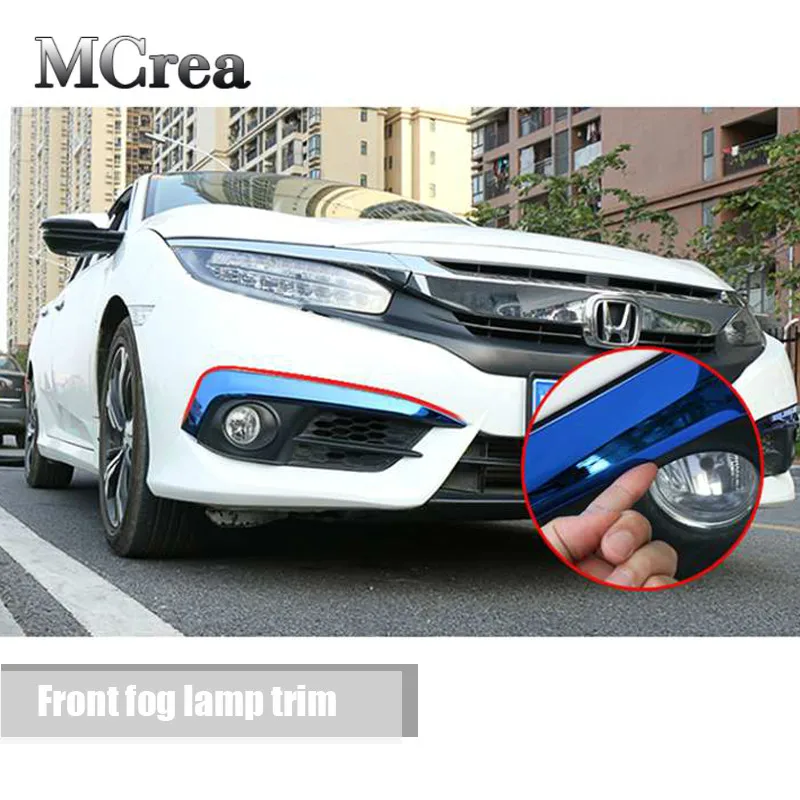 Автомобильные наклейки MCrea BOOMBLOCK из нержавеющей стали для Honda Civic 10 2016 2017 передние