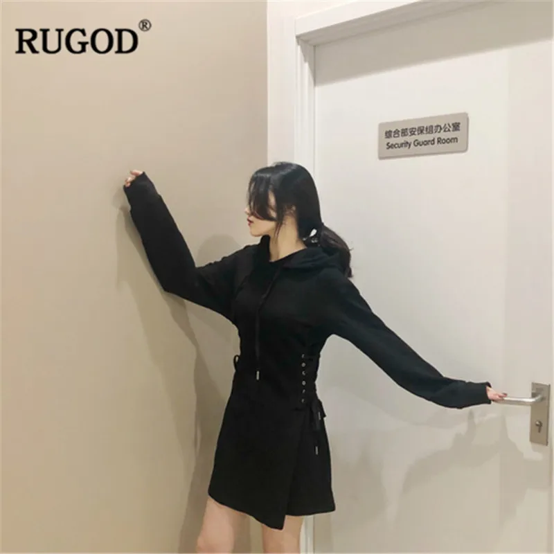 RUGOD/корейское милое весеннее платье трапециевидной формы новое Платье До Колена