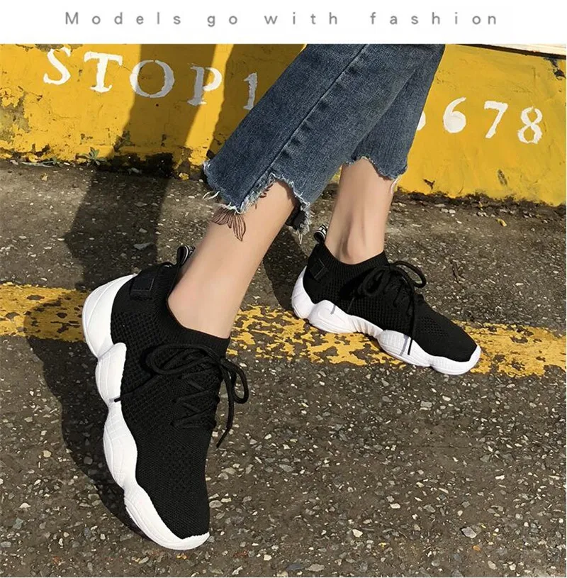 Mujer Zapatos Zapatillas de deporte cordones principiante goma moda malla correas cruzadas redondas plana zapatillas LM-02