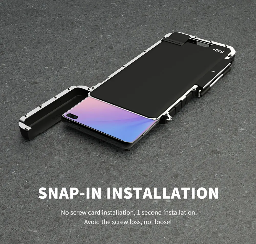 Армированный металлический флип чехол King из нержавеющей стали для Samsung Galaxy S10 5G +