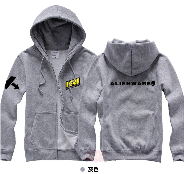 NAVI Dota 2 толстовка с капюшоном длинным рукавом Natus Alienware толстовки на молнии