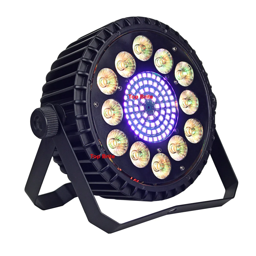 4 шт. алюминиевый корпус светодиодный Par 12X10W RGBW Quad Color LED Flat Светильник DMX Strobe