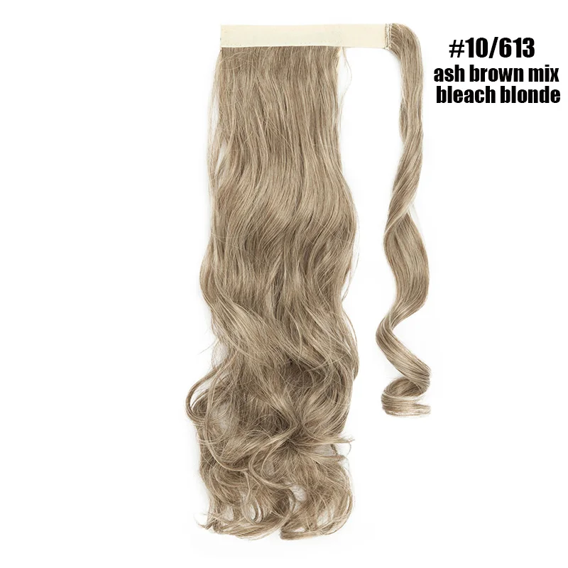 10-613 s-noilite Clip In Ponytail Synthetic Wrap Around Ponytail Clip In Hair Extension Long Curly Hairpiece Fake Hair Braid Ponytail - Цвет: 10-613
