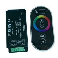 wholesale 1 pcs dc12 24v 6ax3channel max 18a rgb controller gt666 touch led dimmer for 5050 rgb led strip lights free shipping