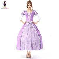 elegant luxury beautiful princess dresses fairytale purple halloween costumes party fancy adult women sexy dress with petticoat