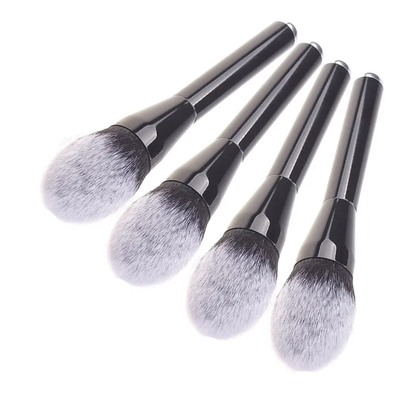 Кисти для макияжа SAIANTTH мягкие черные/белые с эффектом пламени|soft makeup brush|foundation