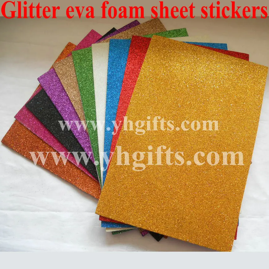 50 шт./лот 2 мм блестящие поролоновые листы с клейкими наклейками наклейки ЭВА