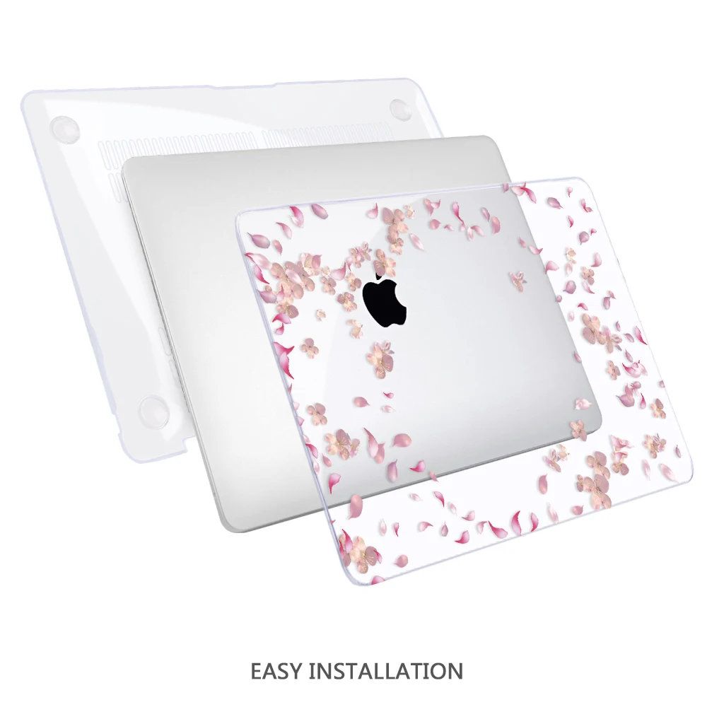 Flowers Laptop Case for Apple MacBook Pro Air Retina 11 12 13 15 Inch Touch bar Hard Cover Shell Sleeve with Free Gift