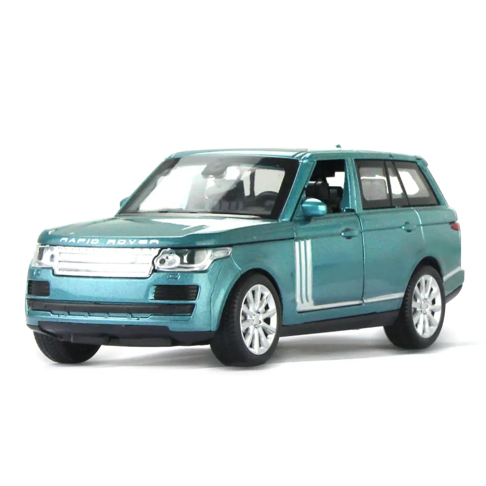 green 1:32 Range Rover Die-cast сплава внедорожник модель автомобиля с музыкой и светом модель автомобиля коллекционные игрушки Рождественский подарок для детей - Цвет: green