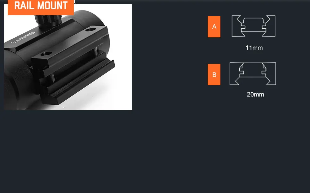 LUGER Red Dot Прицел 2X40 Тактический Mid Dot освещение Регулируемый рефлекс Red Dot охотничий прицел страйкбол винтовка Оптический прицел