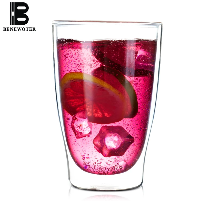 Прозрачная Стеклянная Кружка с двойными стенками термостойкая чашка для