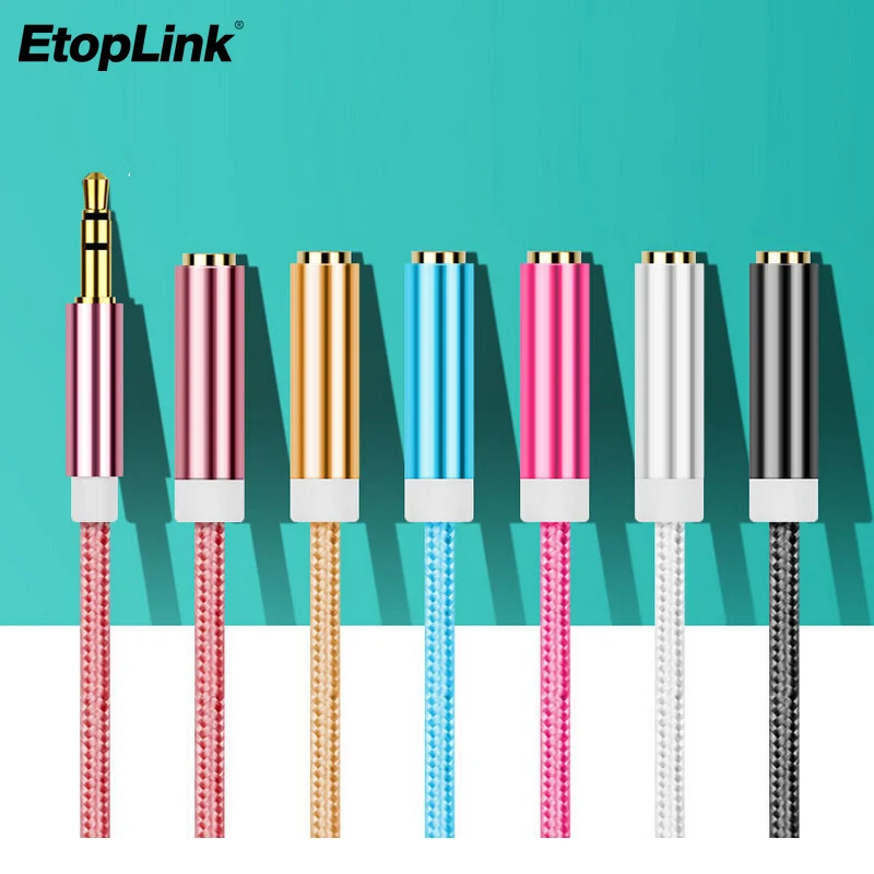 Удлинительный кабель для наушников EtopLink разъем 3 5 мм Aux аудио 1 м 25 см компьютера