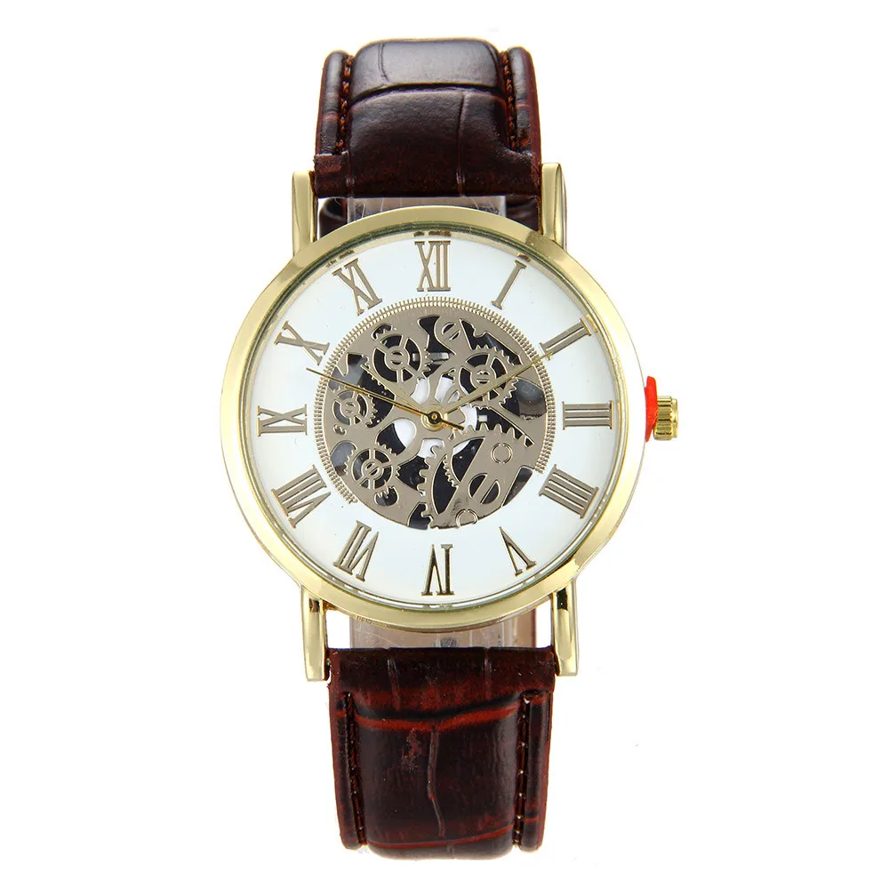 

New Black Men's Skeleton WristWatch Stainless steel Antique Steampunk Casual Automatic Skeleton Mechanical Watches Male