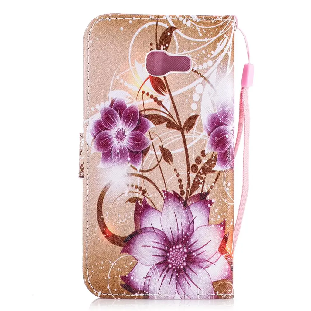 flower luxury Leather Soft TPU Flip Wallet Phone Cover For Samsung Galaxy A5 2017 A 5 SM A520 A520F A520F/DS A520H Case sm-a520f | Мобильные