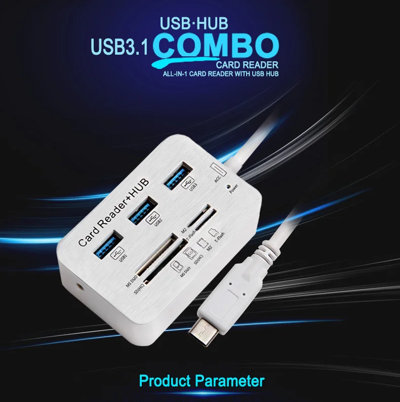 Usb-хаб 3,0 комбинированный USB высокоскоростной разветвитель Мульти usb порт type C концентратор SD/TF кард-ридер usb 3,1 для компьютера ноутбука аксессуары