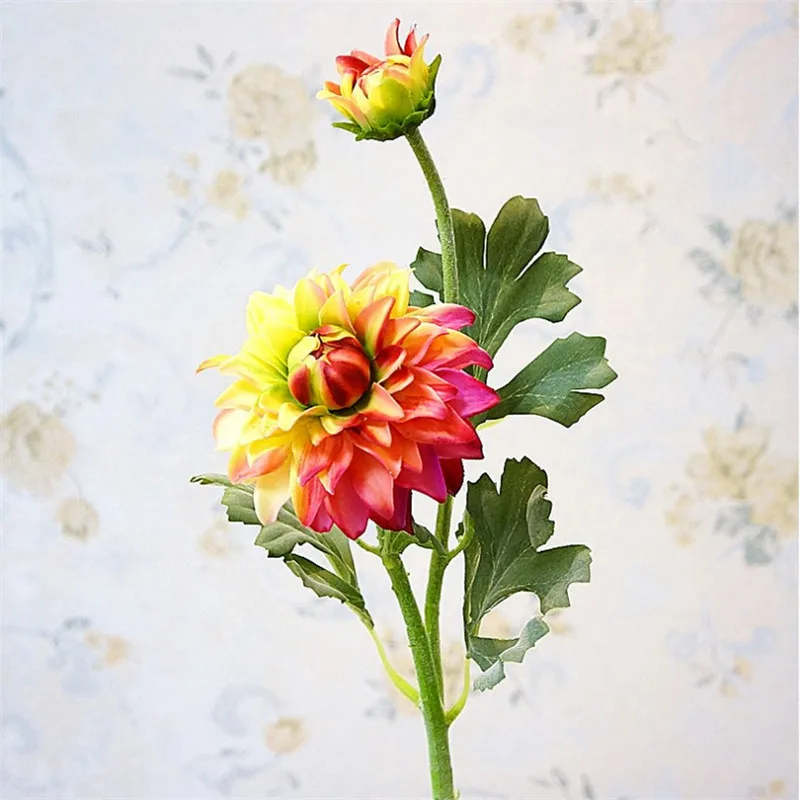 10 шт. поддельные короткие Стволовые туфтинг Dahlia 22 &quotДлина Моделирование