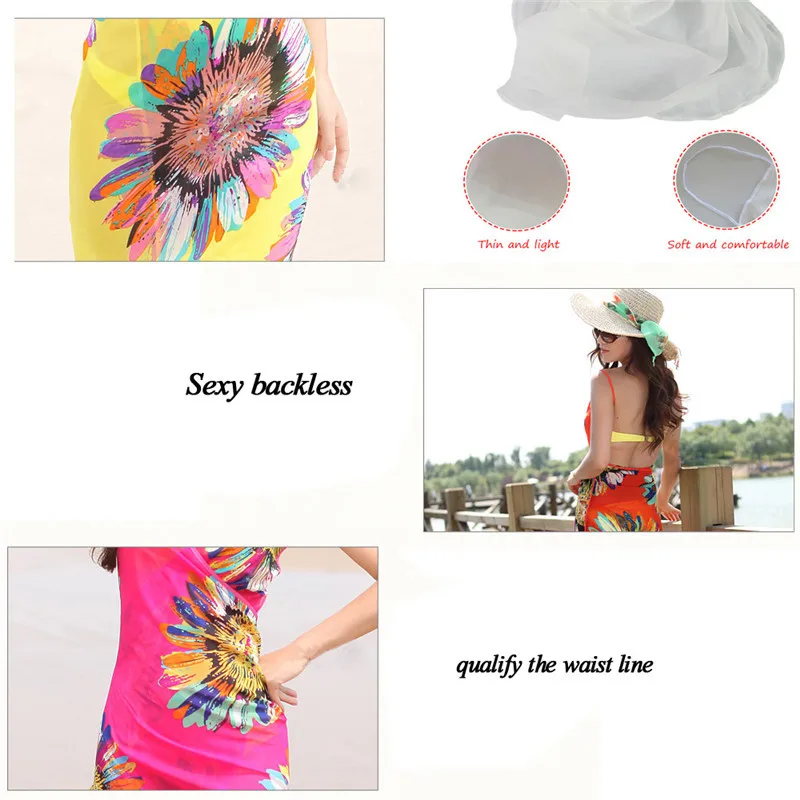 FORUDESIGNS Cool Animal Lion/Tiger Prints Chiffon Shawls Fashion Swimsuit Cover Ups Beach Dress Sexy Bikini Ponchos Scarves Cape |