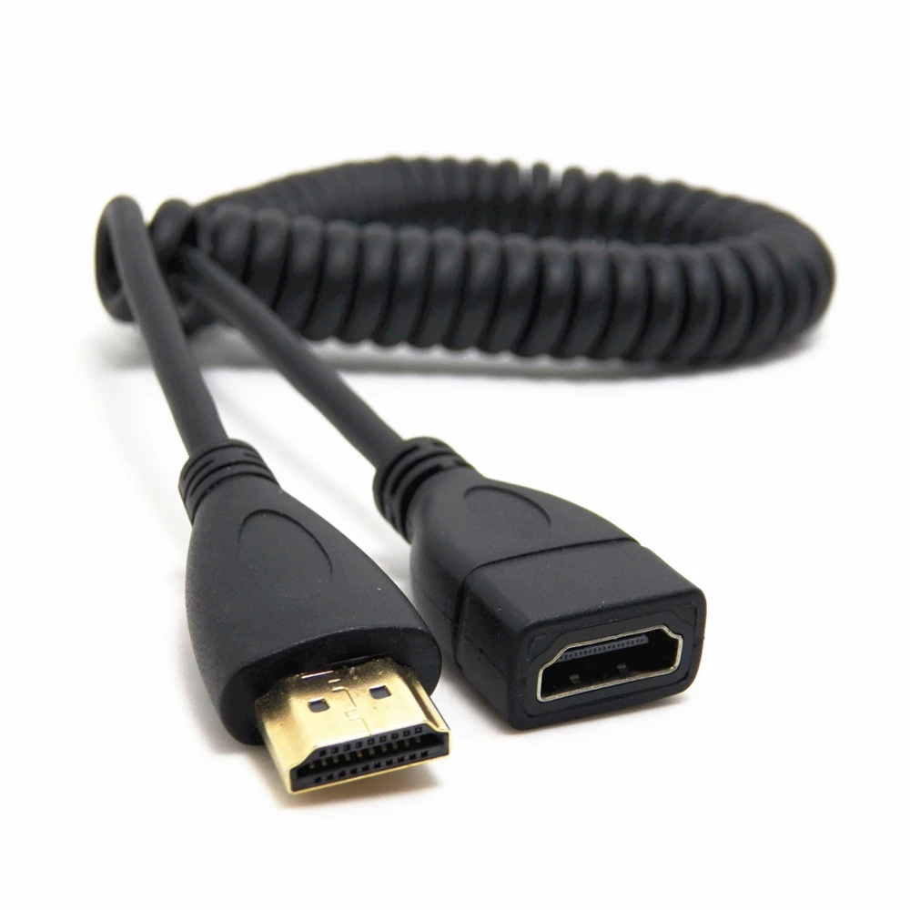 Бесплатная доставка вилка HDMI совместимая с Mini пружинный скрученный кабель V1.4 3D