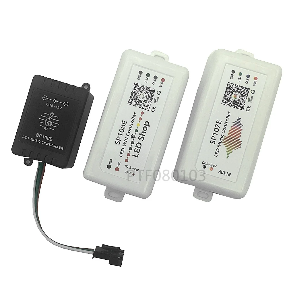 Светодиодный музыкальный контроллер SP108E Wi-Fi WS2811 WS2812B SP107E SK6812 SP105E Bluetooth APA102 SP110E WS2801