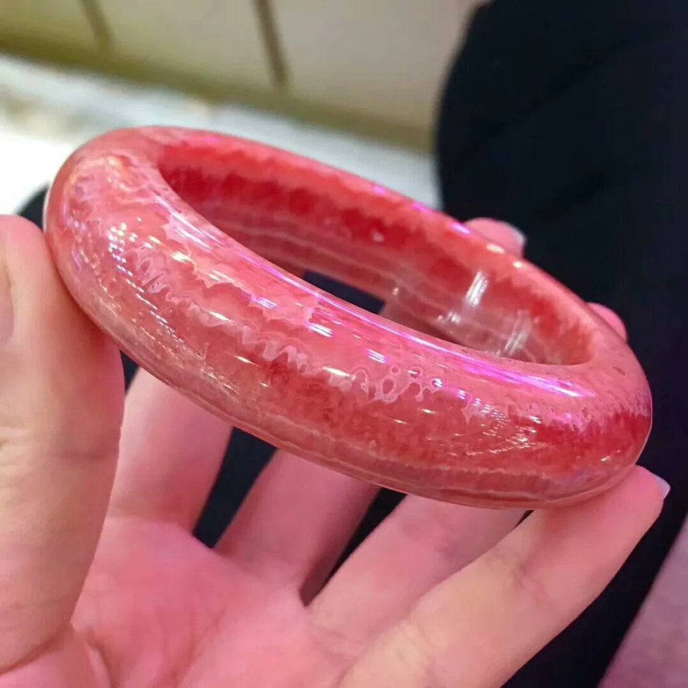 Натуральный розовый Rhodochrosite 55 мм драгоценный камень кристалл круглый 15x10 браслет