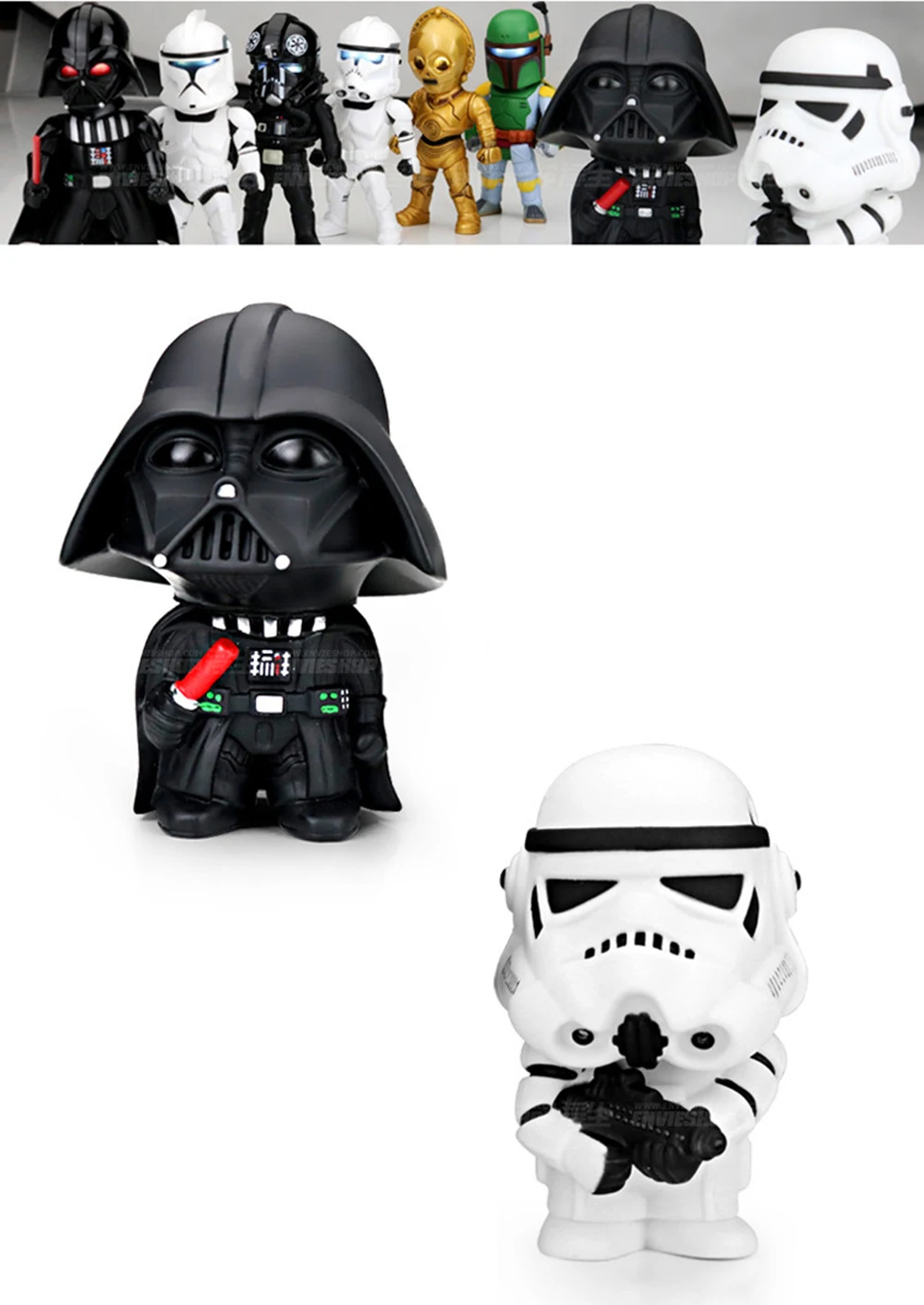 2 шт./компл. Звездные войны Темный рыцарь StromTrooper солдат Книги об оружии модные куклы интерьер приборной панели украшение автомобильные аксессуары