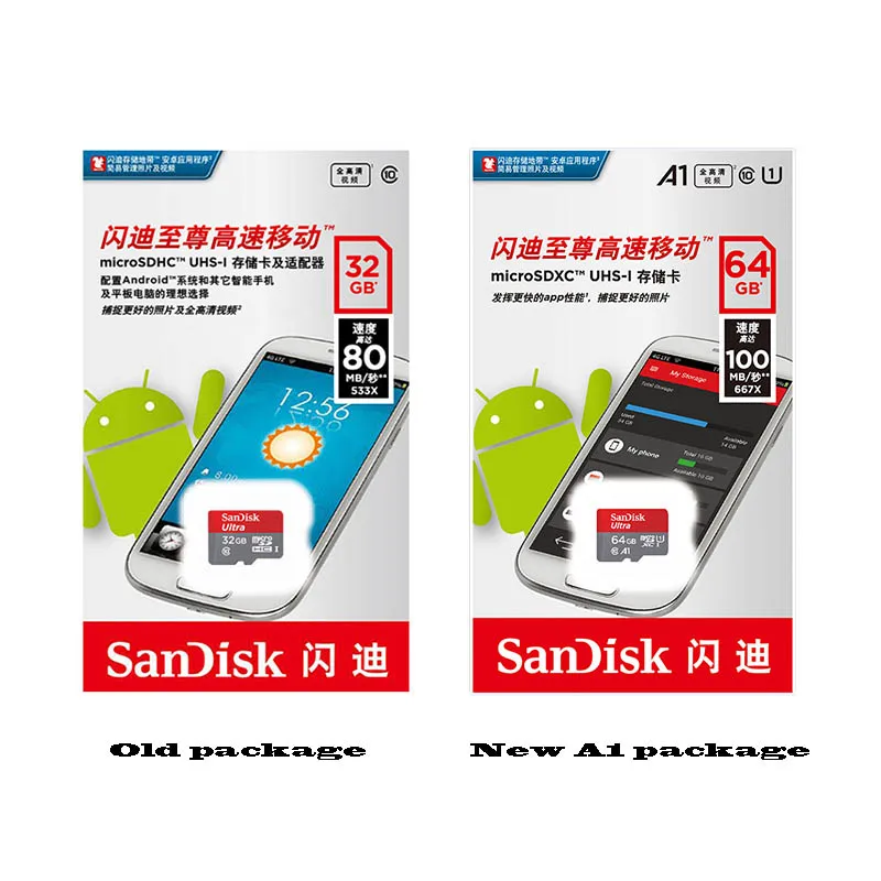 Двойной Флеш-накопитель SanDisk карты памяти 256 ГБ оперативной памяти, 32 Гб встроенной памяти, 64G 128 ГБ 16 г 400 100 МБ/с. UHS-I TF карты Micro SD Class10 ультра SDHC/SDXC карты флэш-памяти