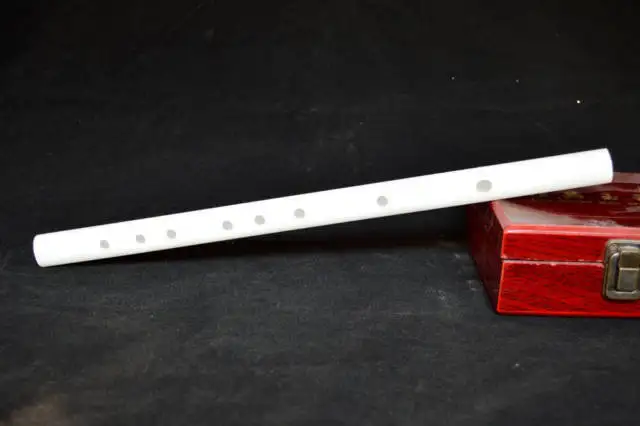 

37,5 см */Природный Китай hetian нефрит ручная резьба белая Нефритовая флейта