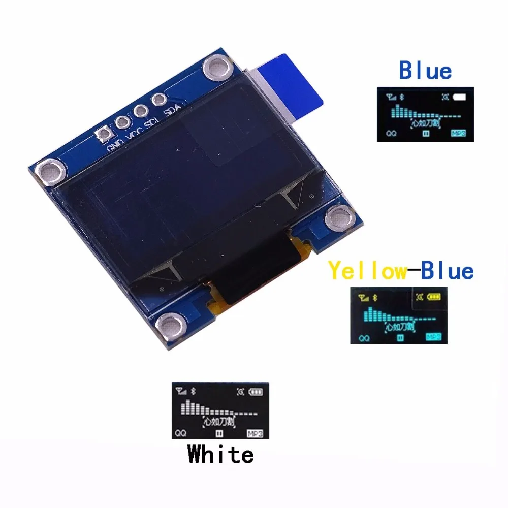 4pin 0 96 OLED белый/синий/желтый синий дюймов 128X64 дисплей модуль для &quotIIC I2C
