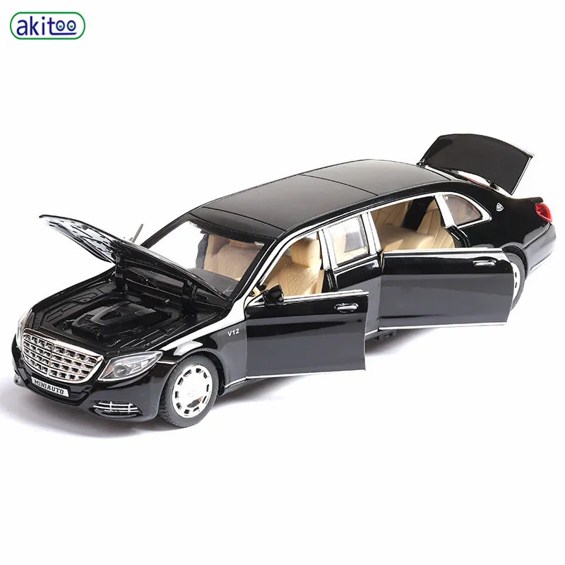 Модель автомобиля akitoo Maybach s650 из сплава 6 открытых дверей расширенная версия