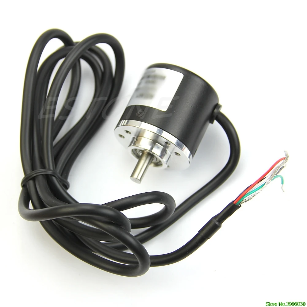 Поворотный инкрементный кодировщик 360P/R фазовый AB 6 мм вал с соединительной