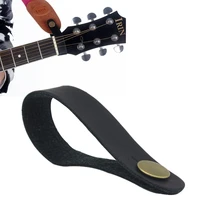 guitar strap black leather holder button safe lock for acoustic electric classic guitar belt bass strap guitar parts accessorie