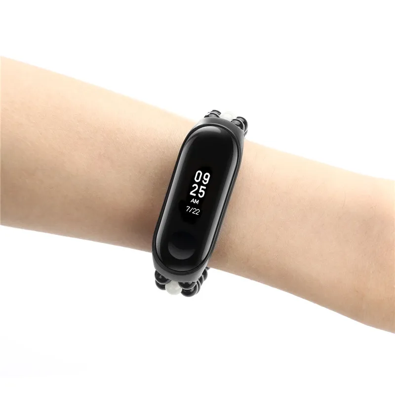 Mi Band 4 сменный Браслет Агат жемчуг эластичная лента для xiaomi mi band 3 часы ремешок