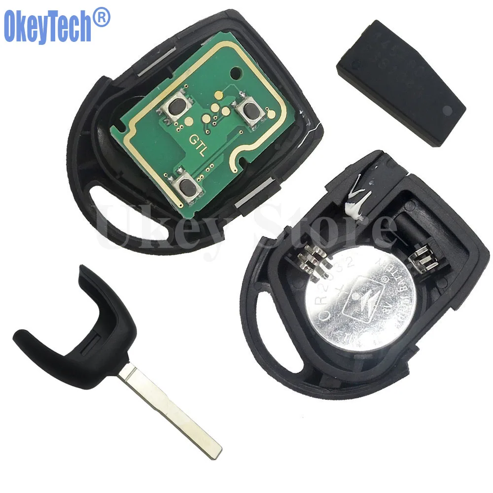 OkeyTech 3 кнопки дистанционного брелока 433 МГц 4D63 чип для Ford Focus Fiesta Mondeo Galaxy C Max S
