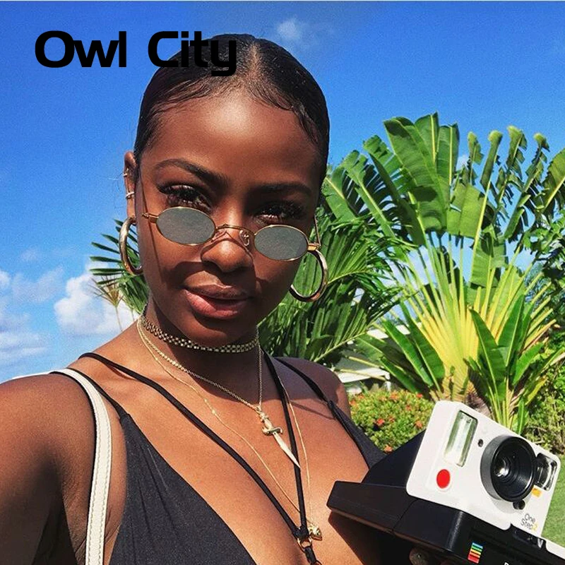 Женские винтажные солнцезащитные очки Owl City маленькие круглые в ретро стиле