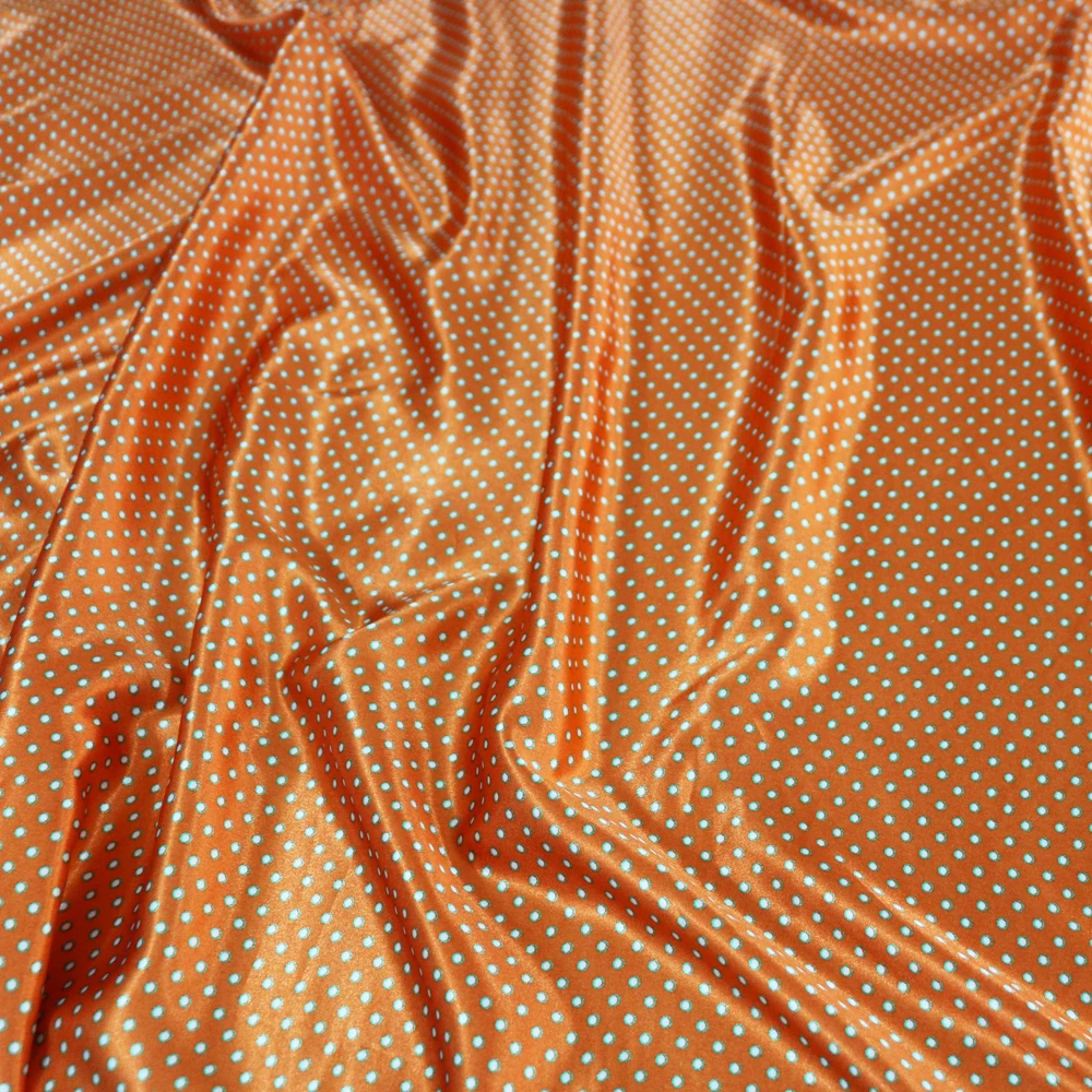 100 см * 148 Высокое качество горошек поли атласная ткань шармёз материал Qipao