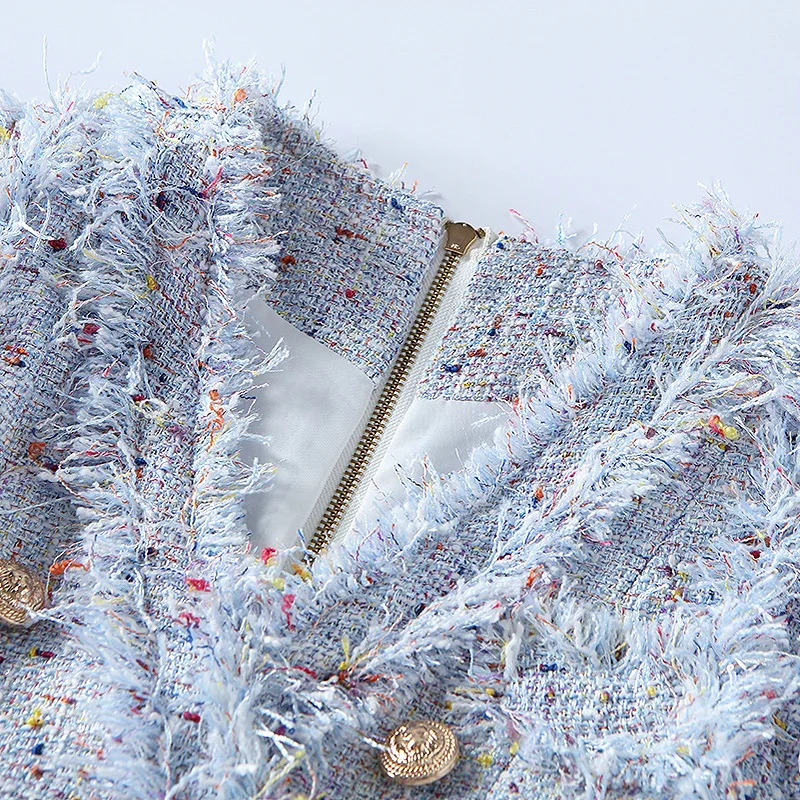 Высококачественное женское трикотажное цветное платье без рукавов с бахромой