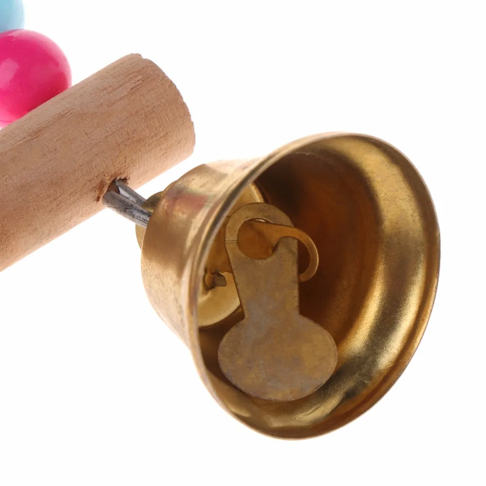 Игрушка-качели из натурального дерева Подвесные качели-попугаи жердочка для