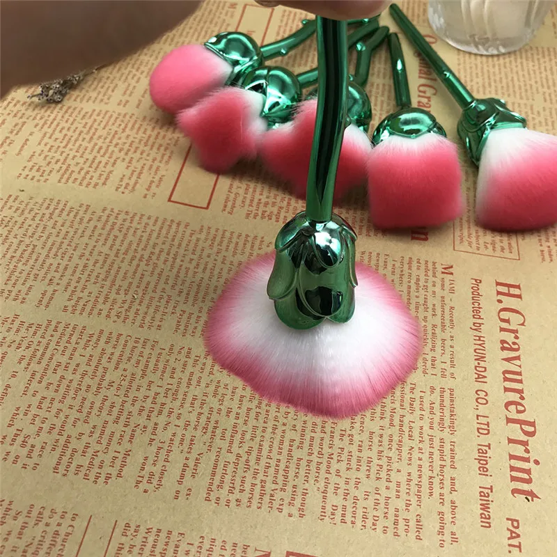 AiceBeu 6 шт. кисти для макияжа разноцветные розы в форме цветка набор кистей